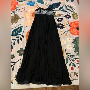 Like NEW like Terani Couture Black Maxi Dress with Embellished Bodice